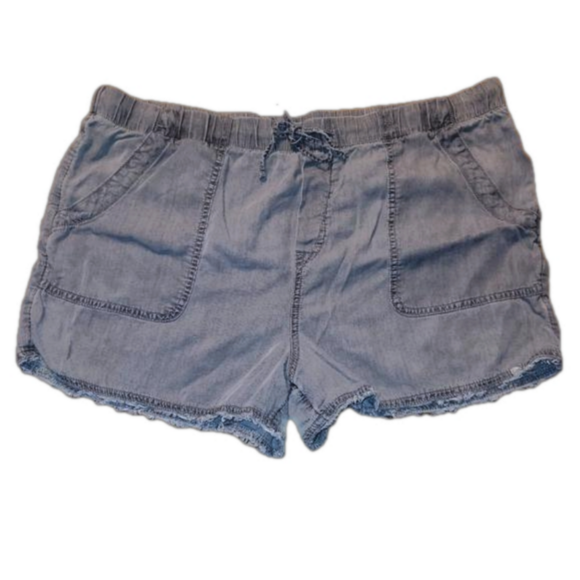 Denim drawstring lightweight grey shorts - XL 16-18 - Picture 1 of 7